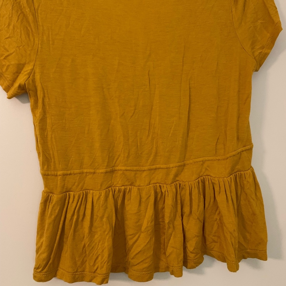 Semi Cropped Golden Yellow Blouse